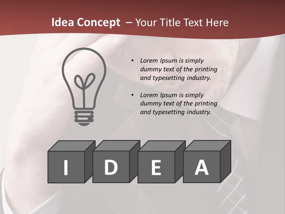 Unhappy Young Hand PowerPoint Template