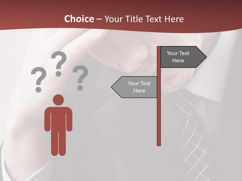 Unhappy Young Hand PowerPoint Template