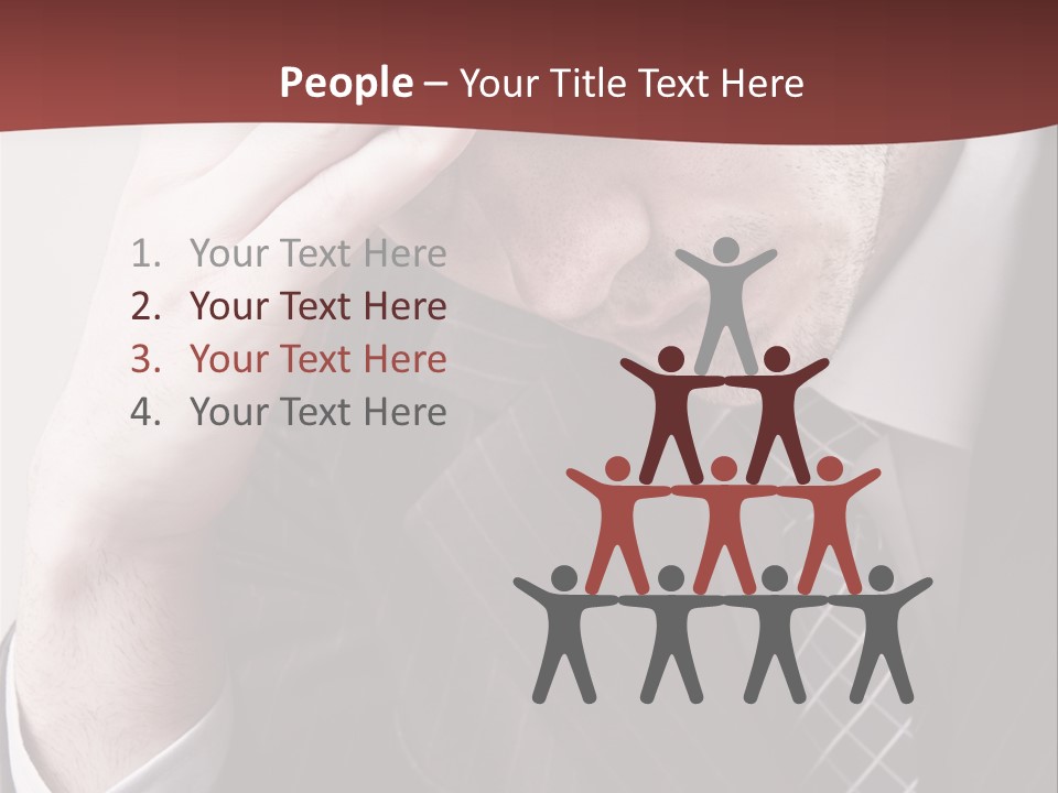 Unhappy Young Hand PowerPoint Template