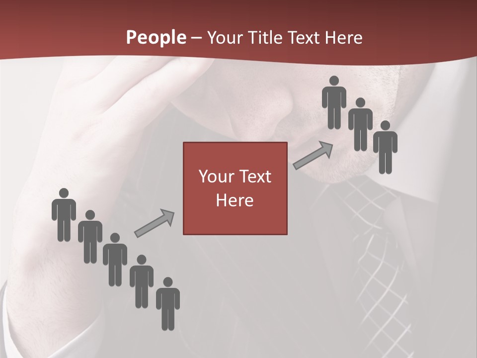 Unhappy Young Hand PowerPoint Template