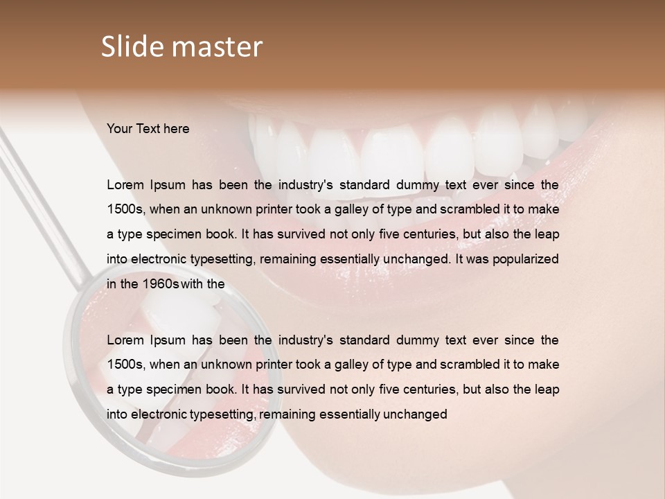 Equipment Dentistry Female PowerPoint Template