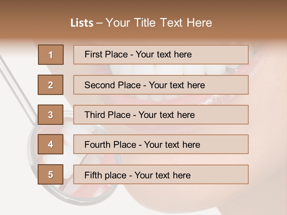 Equipment Dentistry Female PowerPoint Template
