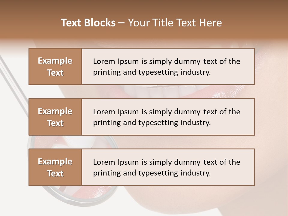Equipment Dentistry Female PowerPoint Template