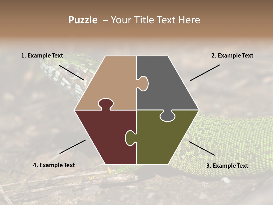 Texture Wildlife Yellow PowerPoint Template