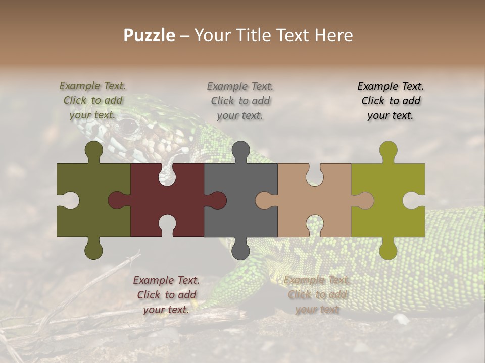 Texture Wildlife Yellow PowerPoint Template
