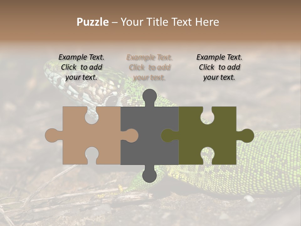 Texture Wildlife Yellow PowerPoint Template