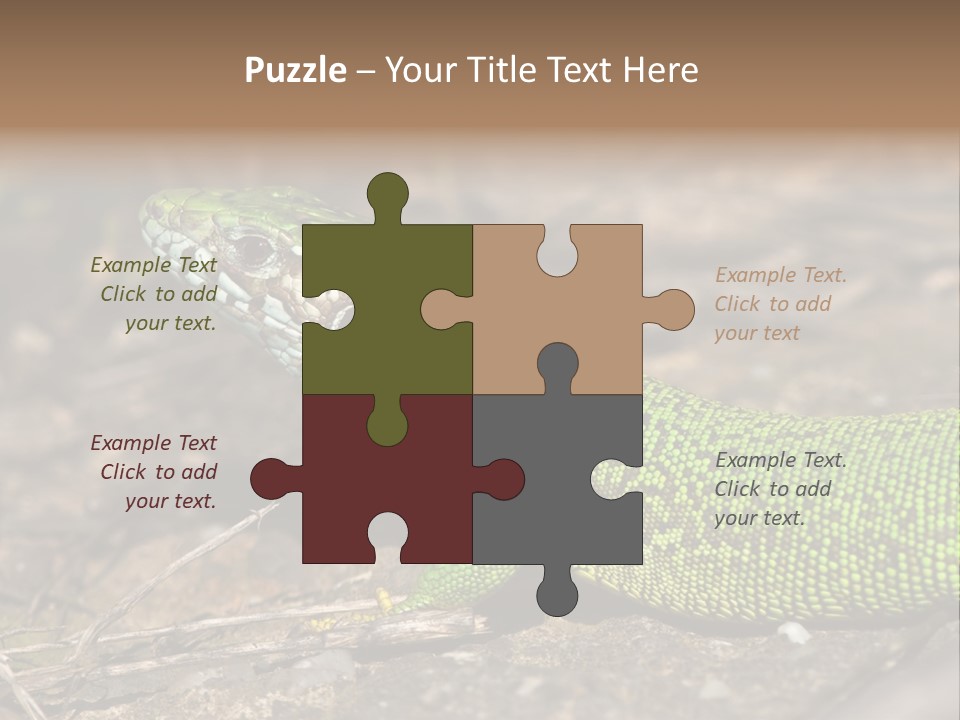 Texture Wildlife Yellow PowerPoint Template