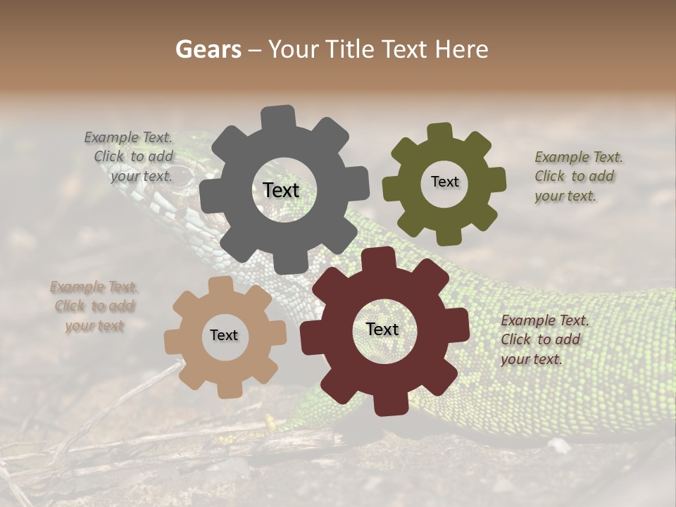 Texture Wildlife Yellow PowerPoint Template