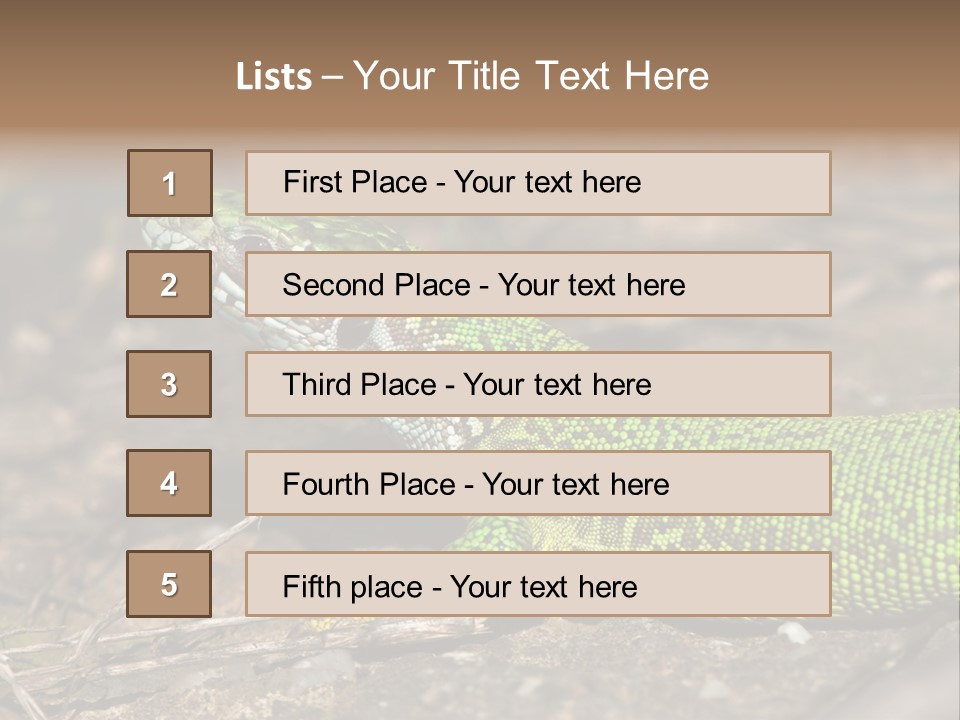 Texture Wildlife Yellow PowerPoint Template