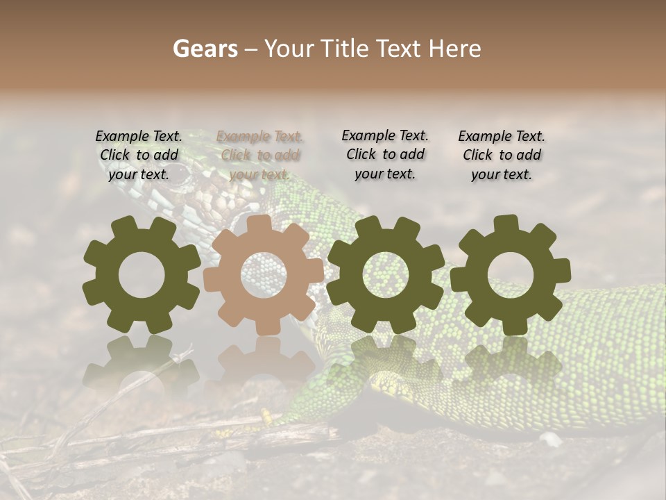 Texture Wildlife Yellow PowerPoint Template