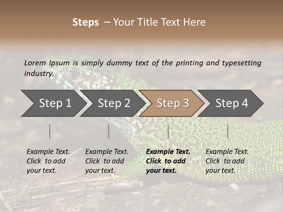 Texture Wildlife Yellow PowerPoint Template