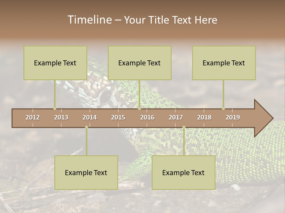 Texture Wildlife Yellow PowerPoint Template