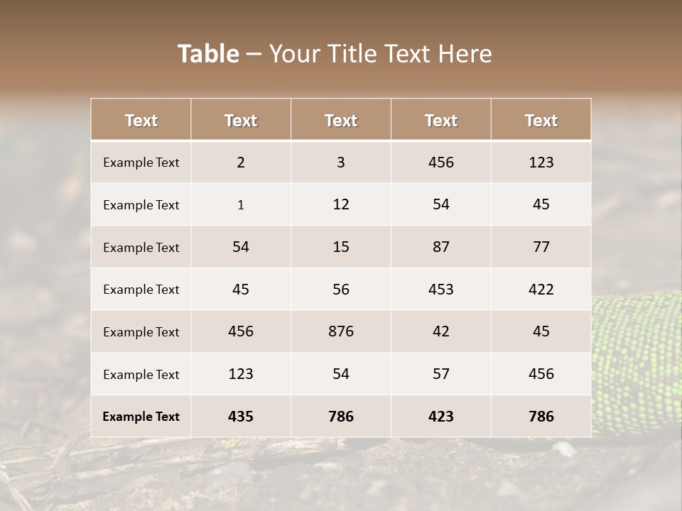 Texture Wildlife Yellow PowerPoint Template