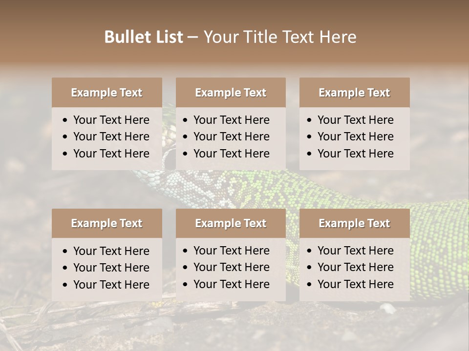 Texture Wildlife Yellow PowerPoint Template