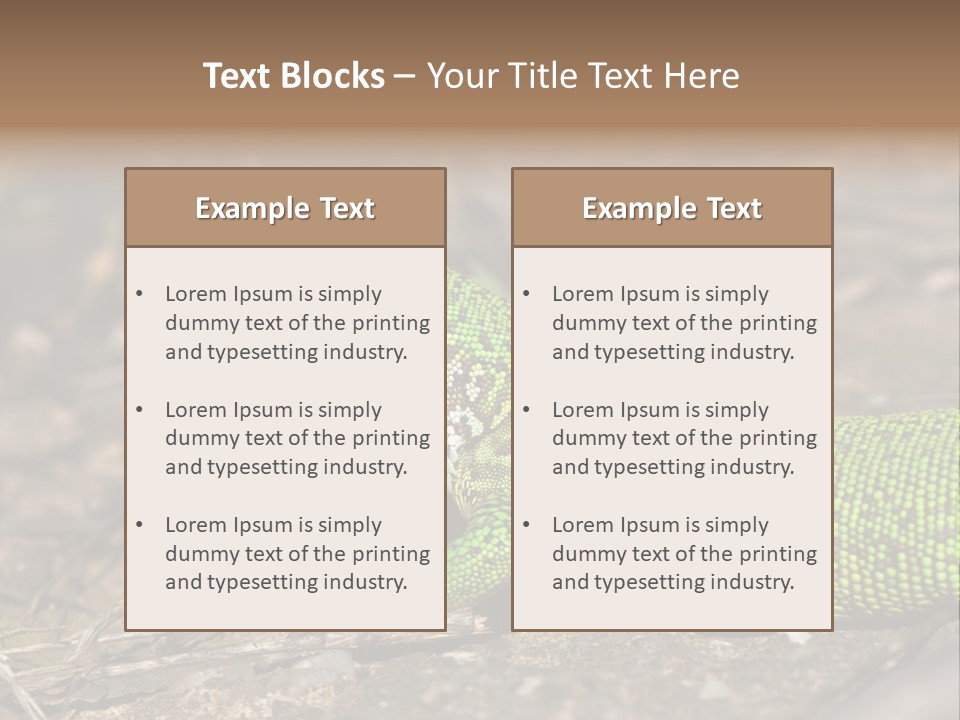 Texture Wildlife Yellow PowerPoint Template