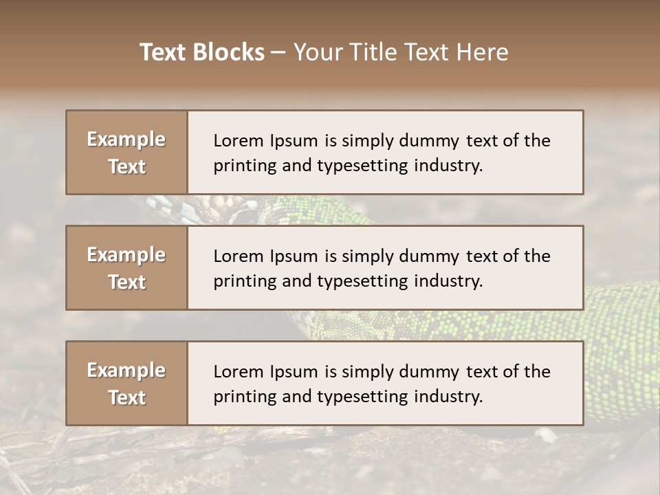 Texture Wildlife Yellow PowerPoint Template