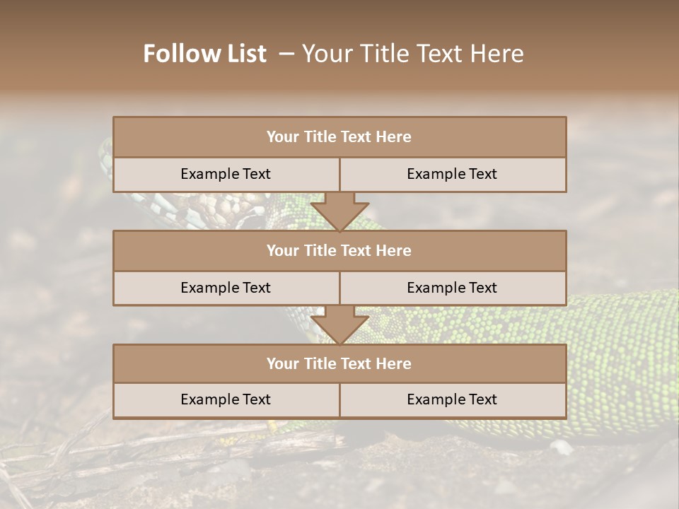 Texture Wildlife Yellow PowerPoint Template