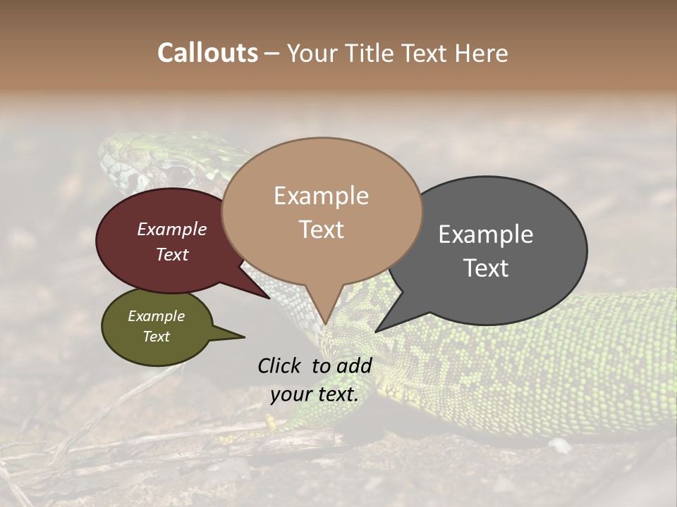 Texture Wildlife Yellow PowerPoint Template