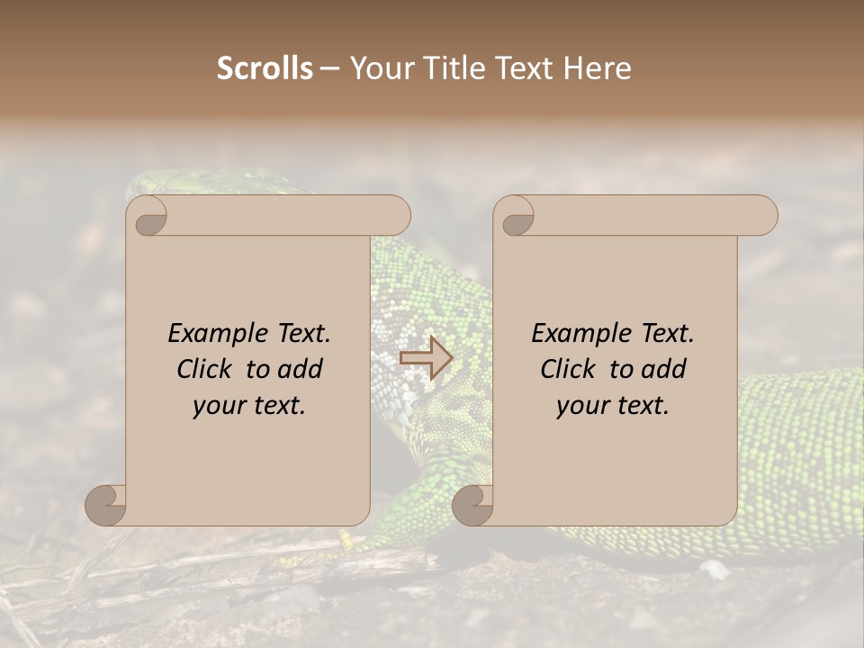 Texture Wildlife Yellow PowerPoint Template