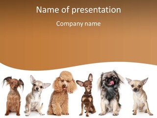 Happy Furry Puppy PowerPoint Template