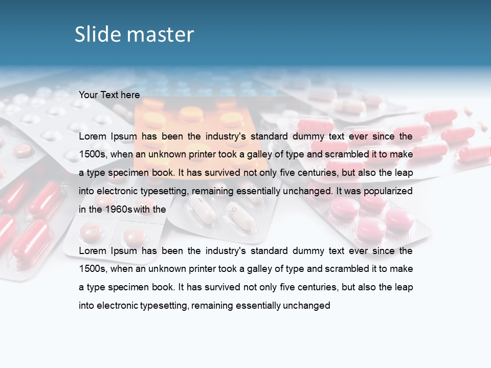 Health Blue Narcotic PowerPoint Template