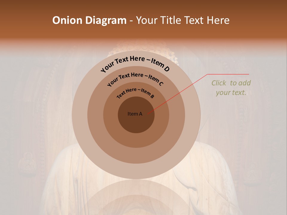 A Buddha Statue Sitting In Front Of A Wooden Wall PowerPoint Template