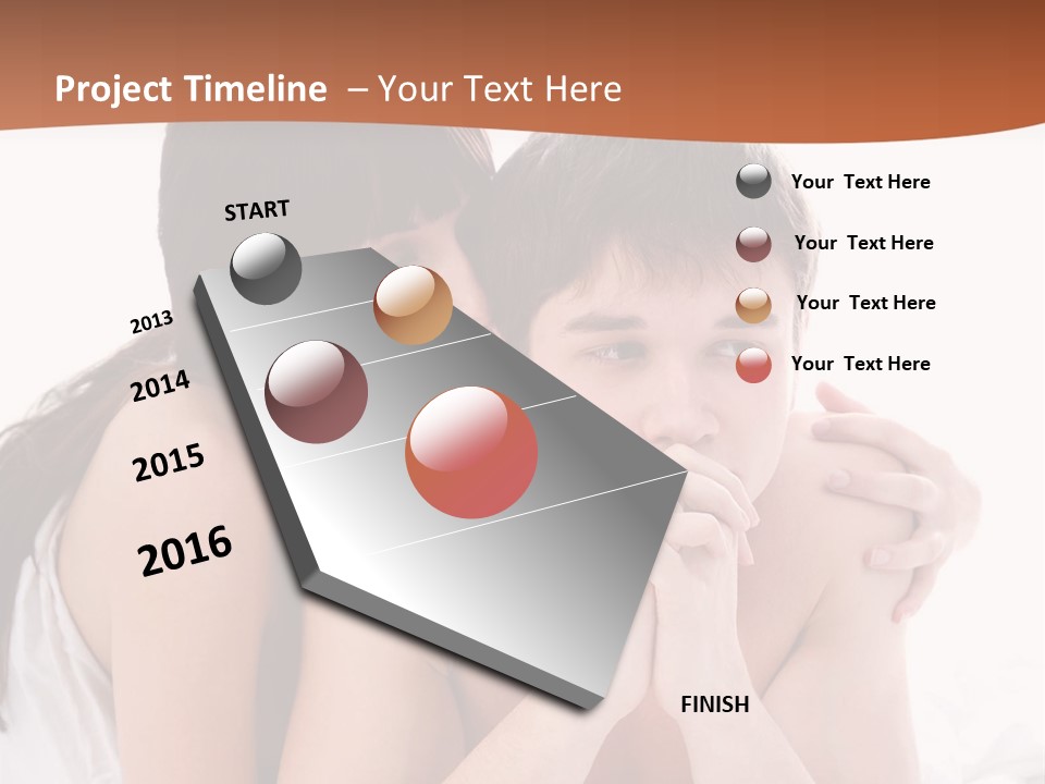 Sadness Conflict Female PowerPoint Template
