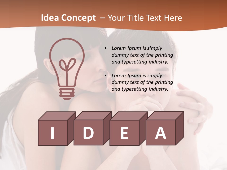 Sadness Conflict Female PowerPoint Template