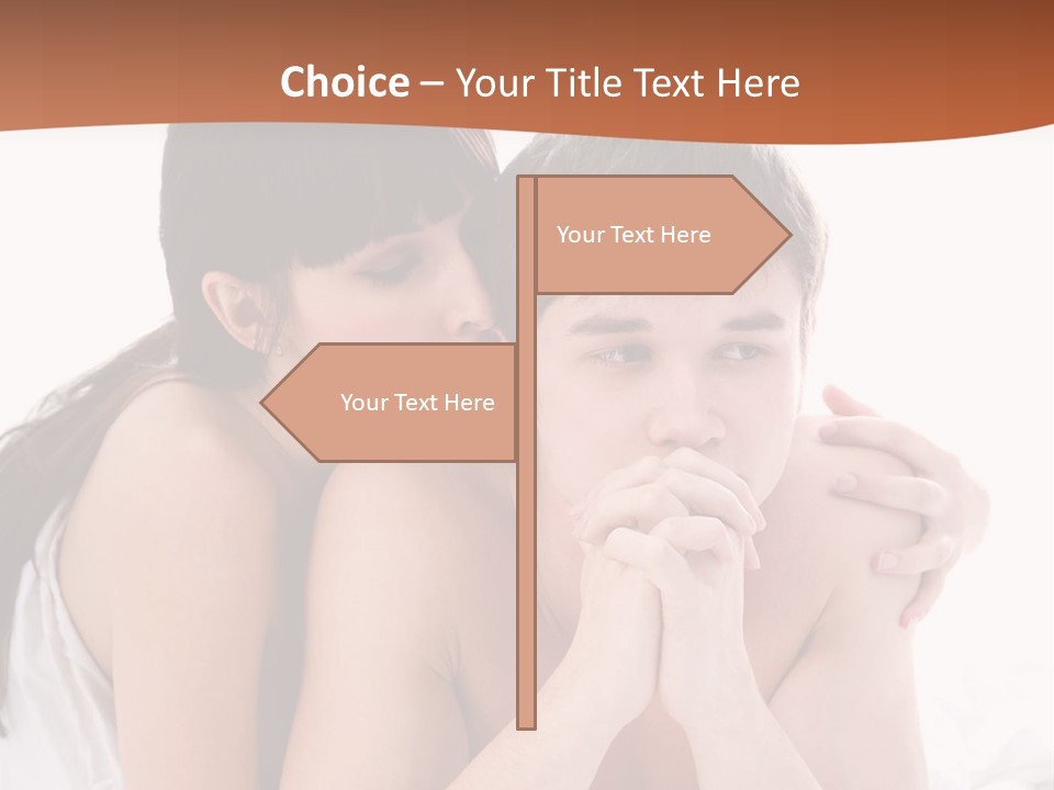Sadness Conflict Female PowerPoint Template