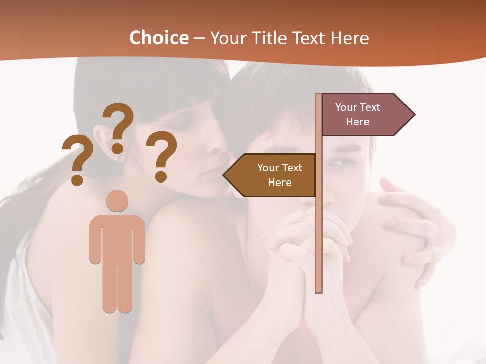 Sadness Conflict Female PowerPoint Template