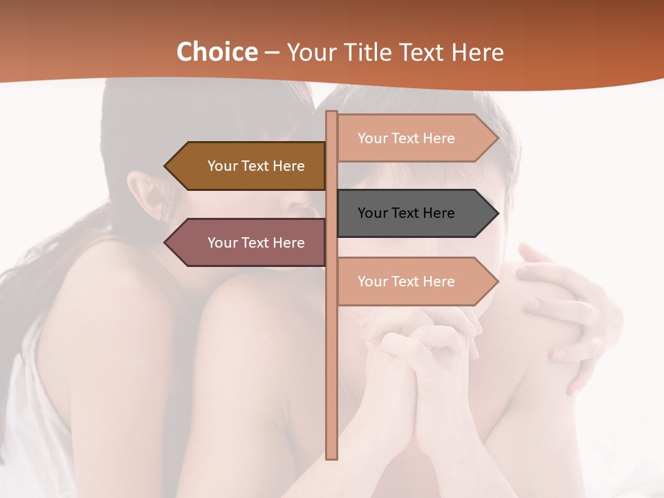 Sadness Conflict Female PowerPoint Template