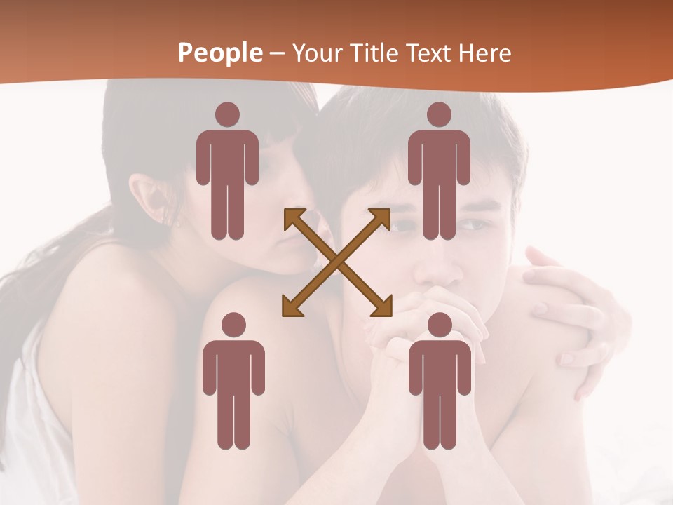 Sadness Conflict Female PowerPoint Template