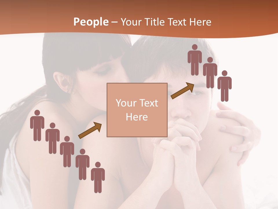 Sadness Conflict Female PowerPoint Template