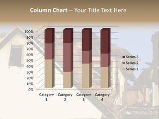 Destroyed Soot Roof PowerPoint Template