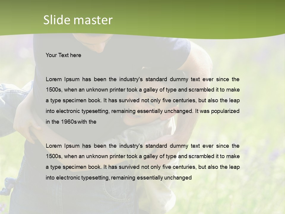 Stuck Man Arms PowerPoint Template