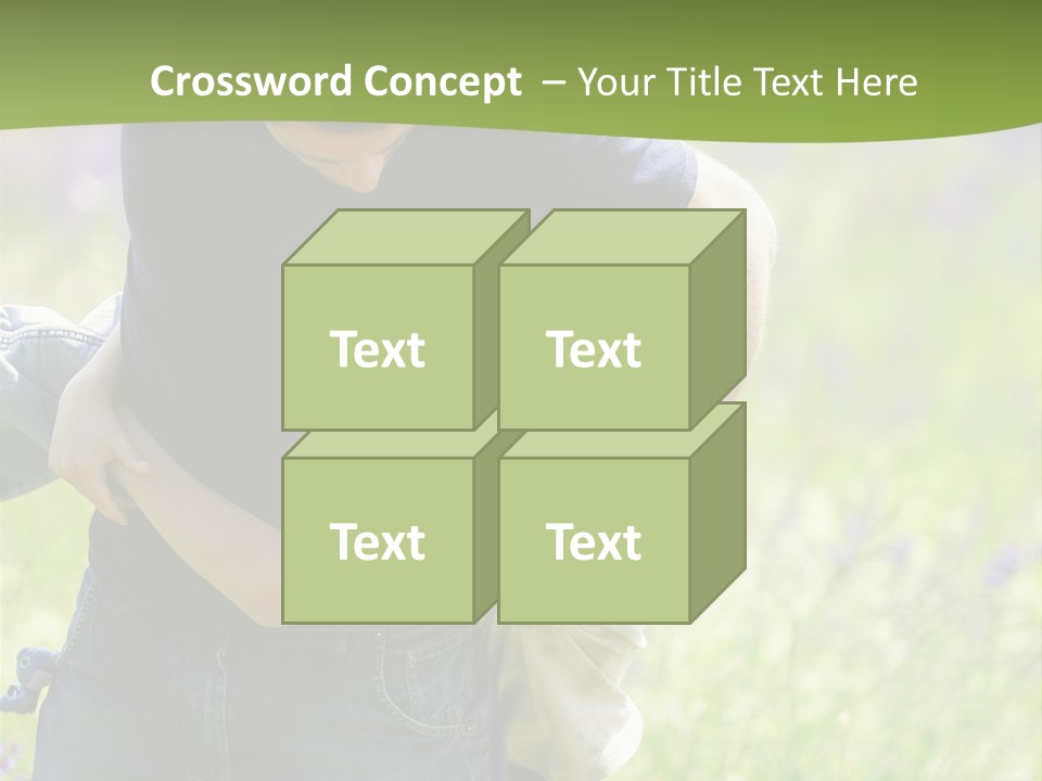 Stuck Man Arms PowerPoint Template