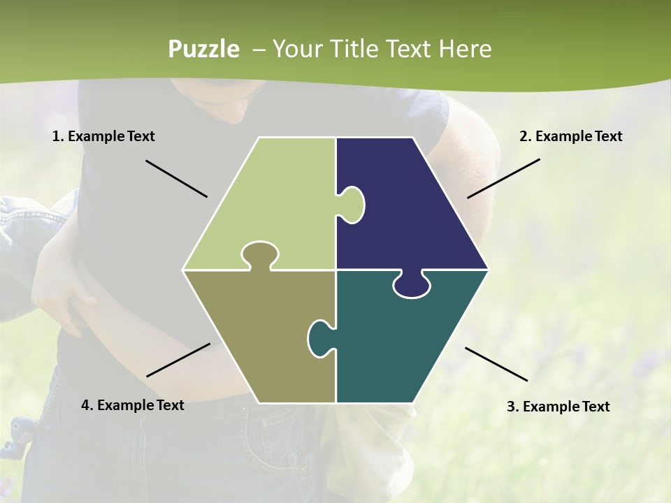 Stuck Man Arms PowerPoint Template