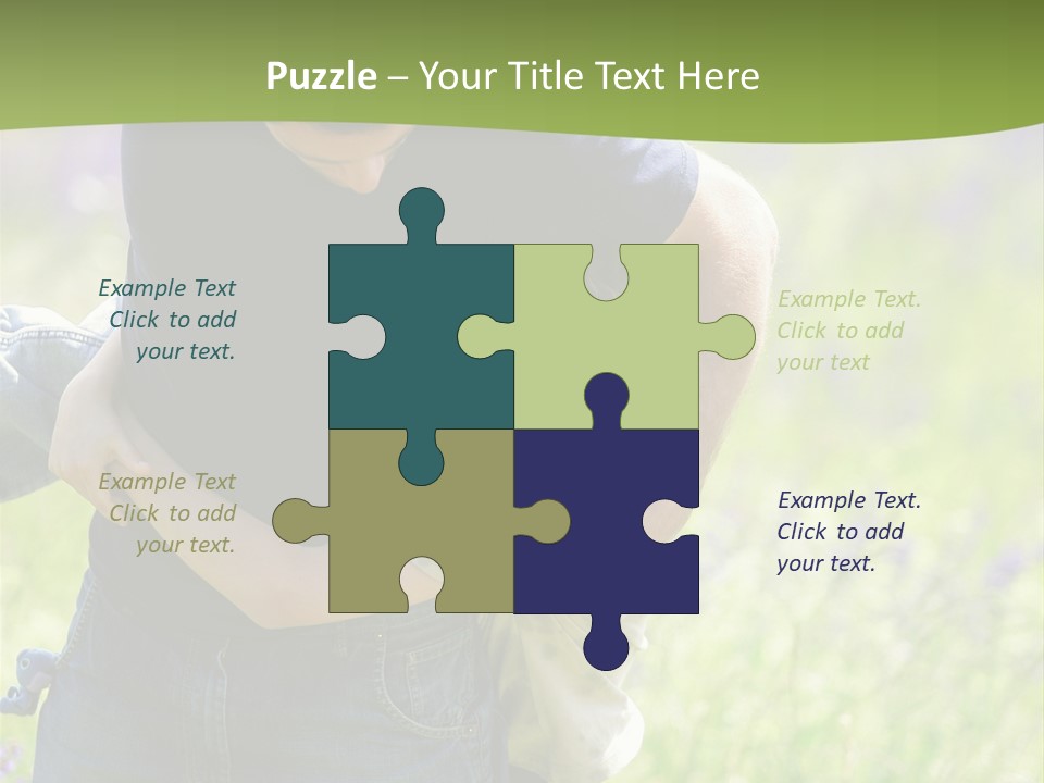 Stuck Man Arms PowerPoint Template