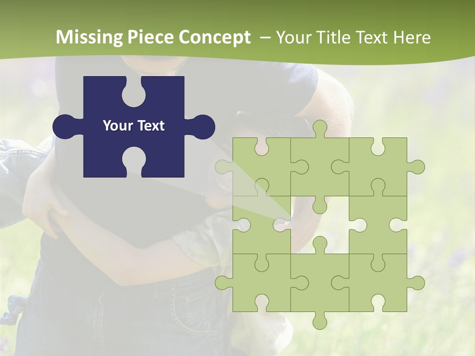 Stuck Man Arms PowerPoint Template