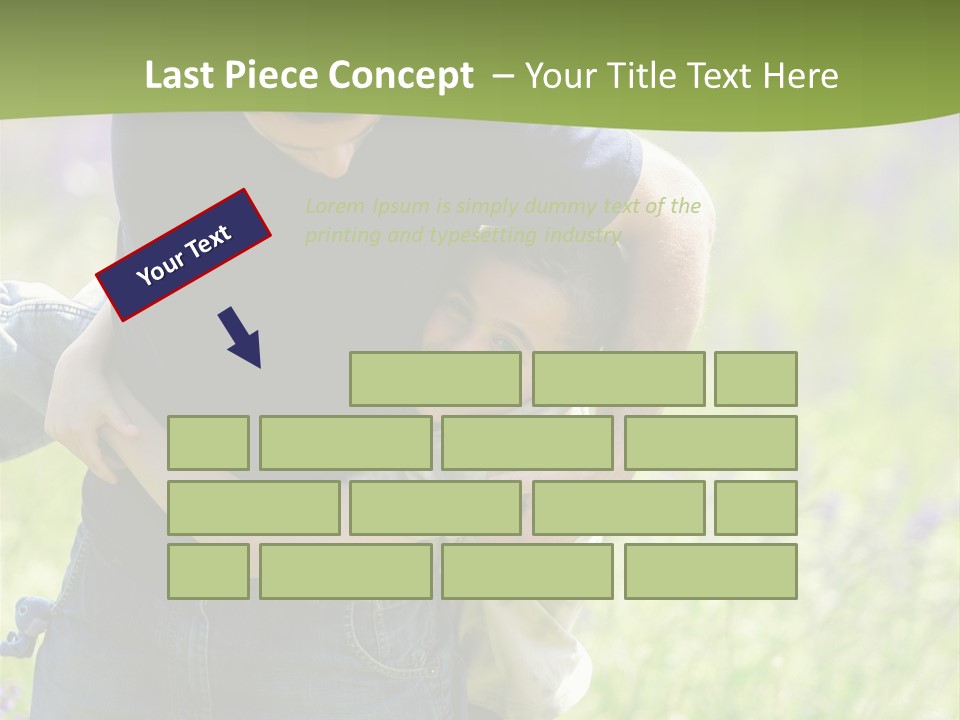 Stuck Man Arms PowerPoint Template