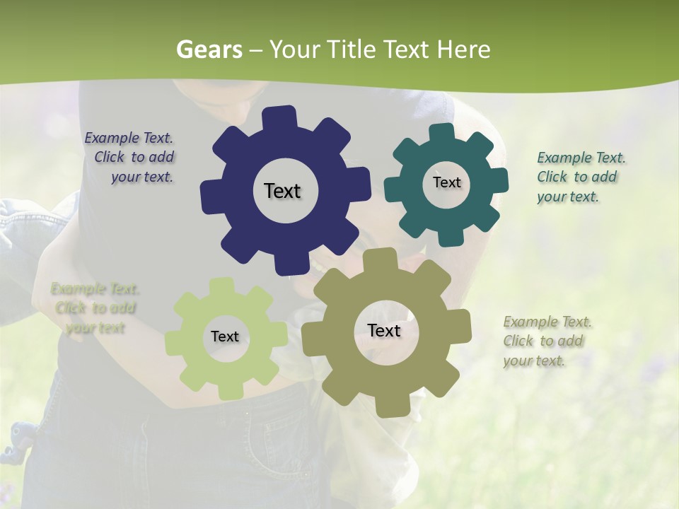 Stuck Man Arms PowerPoint Template