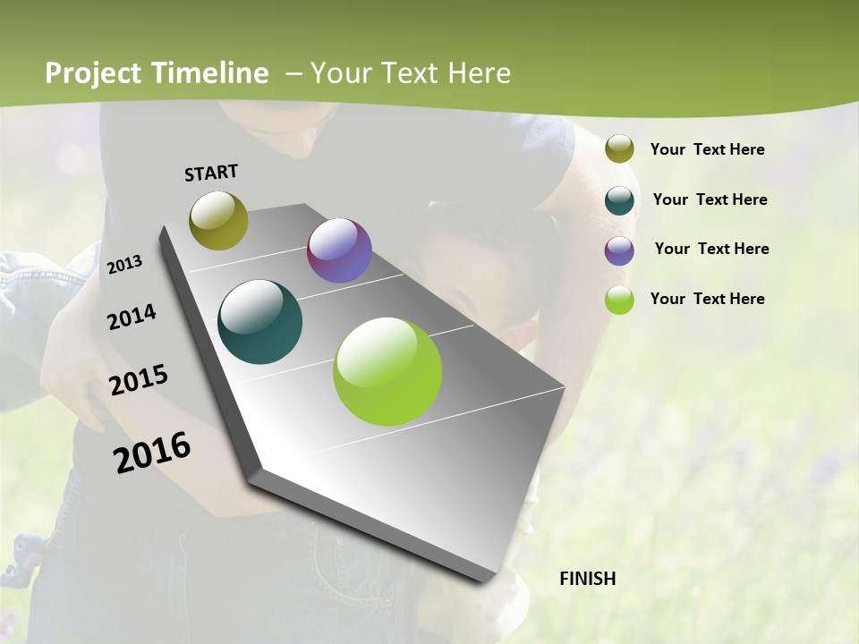 Stuck Man Arms PowerPoint Template