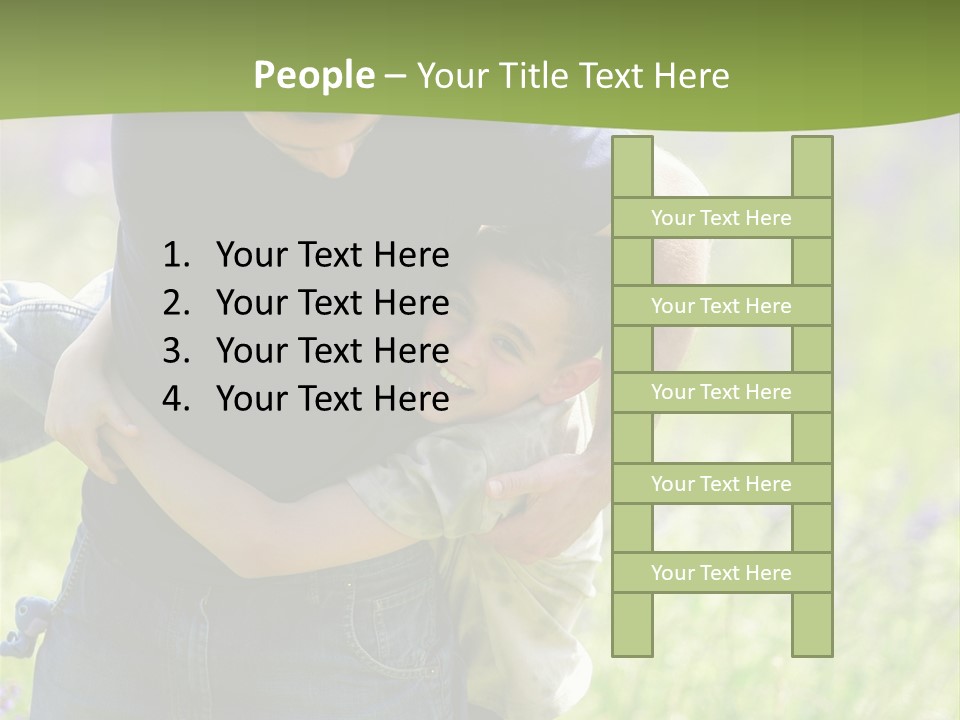 Stuck Man Arms PowerPoint Template