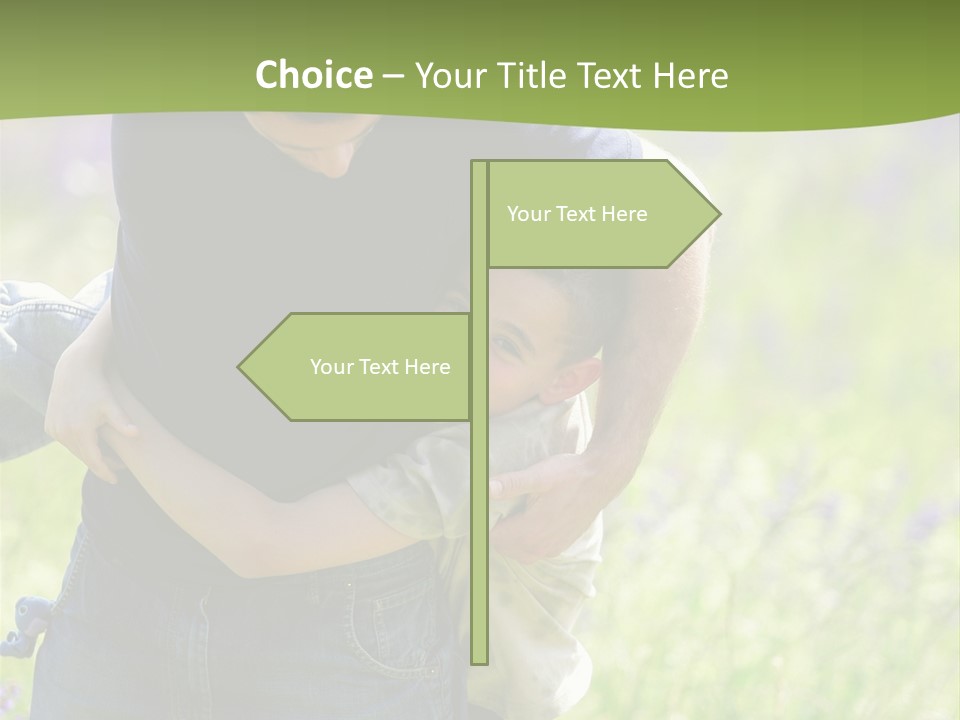 Stuck Man Arms PowerPoint Template