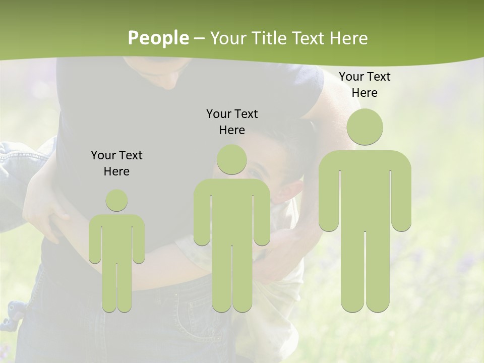 Stuck Man Arms PowerPoint Template