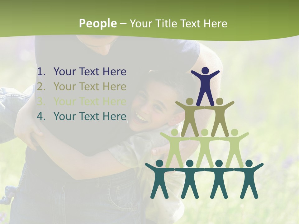 Stuck Man Arms PowerPoint Template