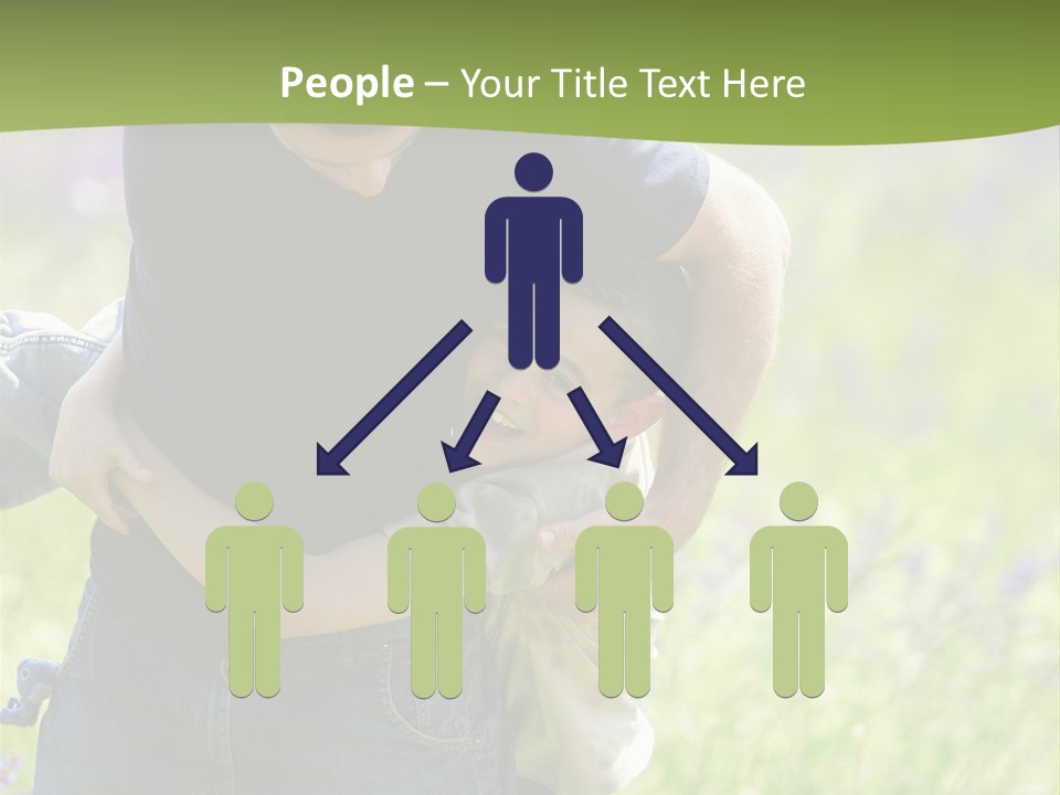 Stuck Man Arms PowerPoint Template