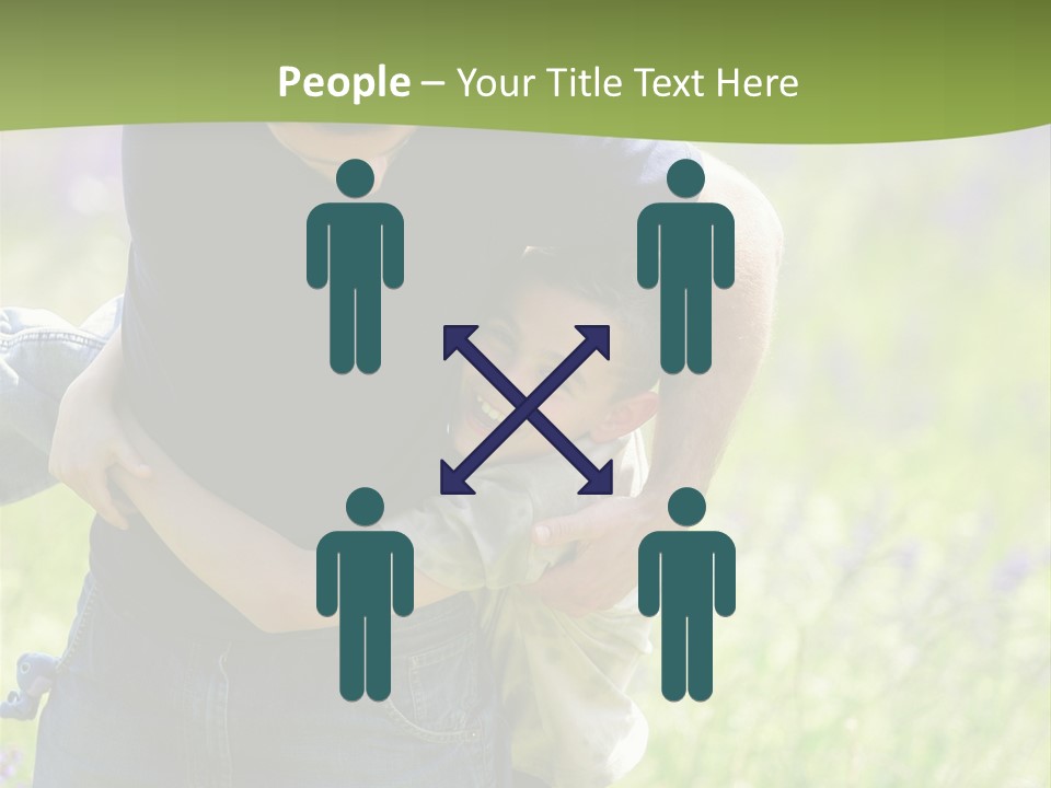 Stuck Man Arms PowerPoint Template