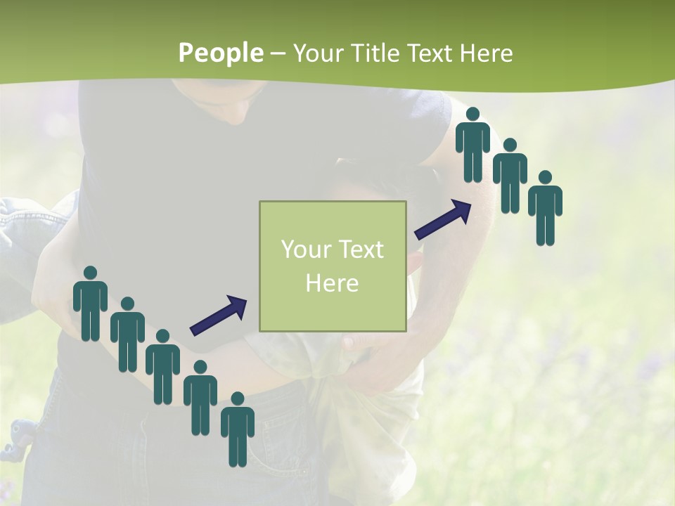 Stuck Man Arms PowerPoint Template