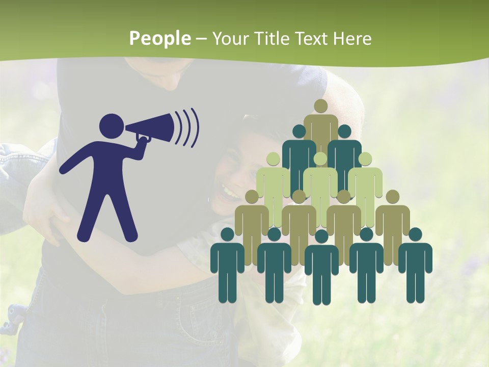 Stuck Man Arms PowerPoint Template